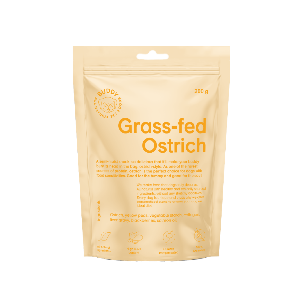 Friandise pour chien à l'autruche 200g