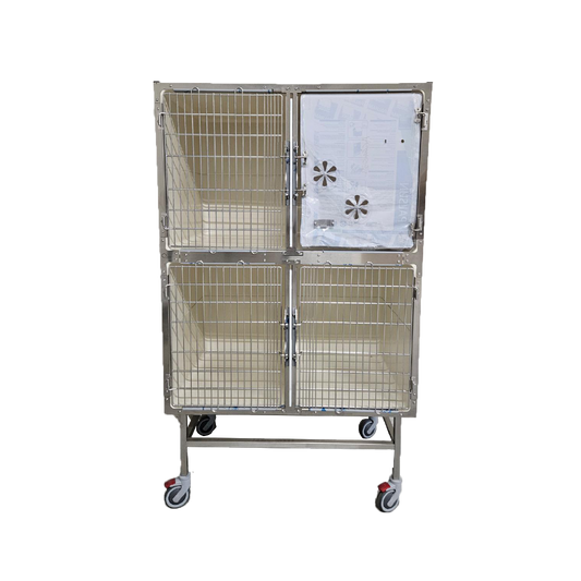 Cage d'hospitalisation 4 compartiments en PVC