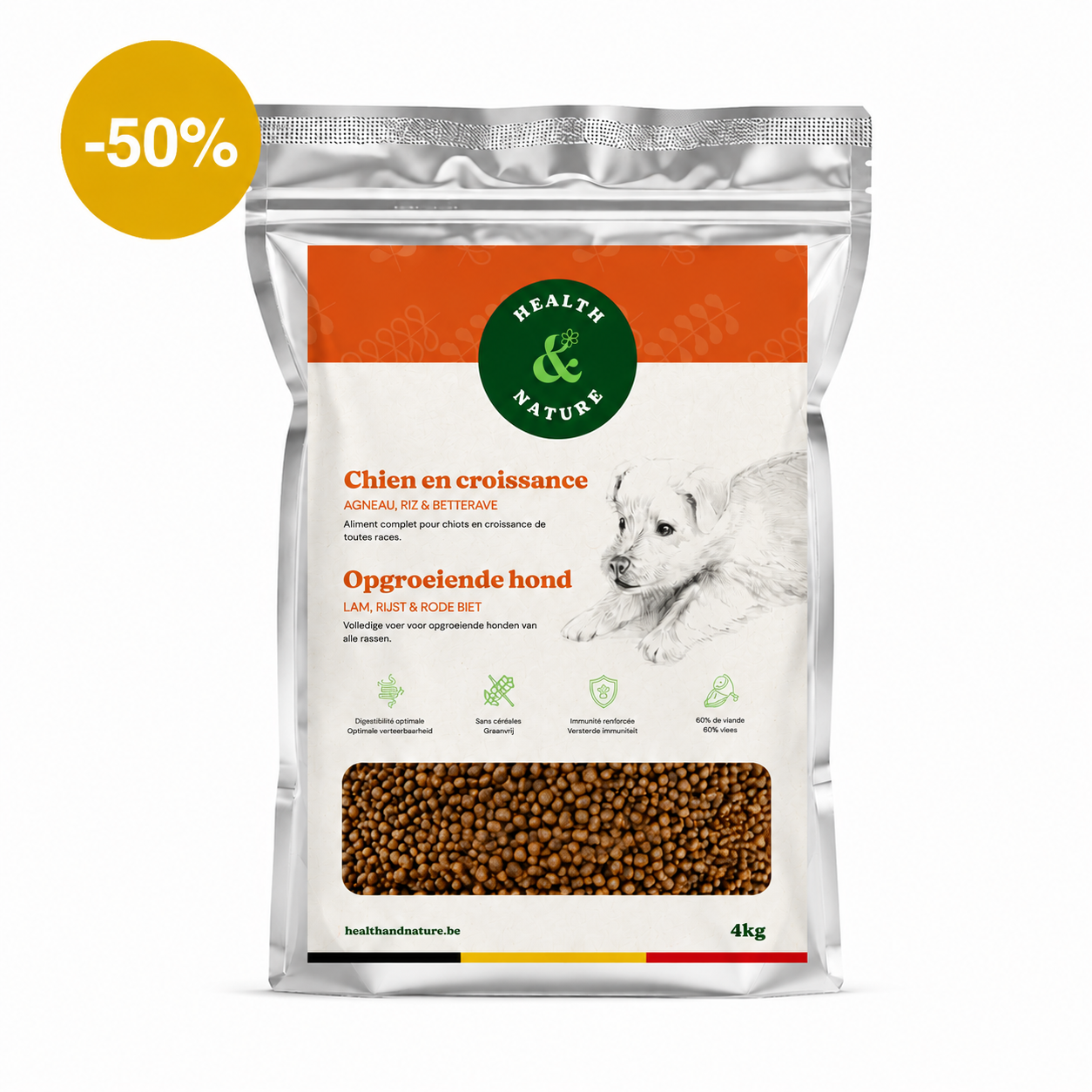 Hondenbrokken voor Groeiende Pups 4kg