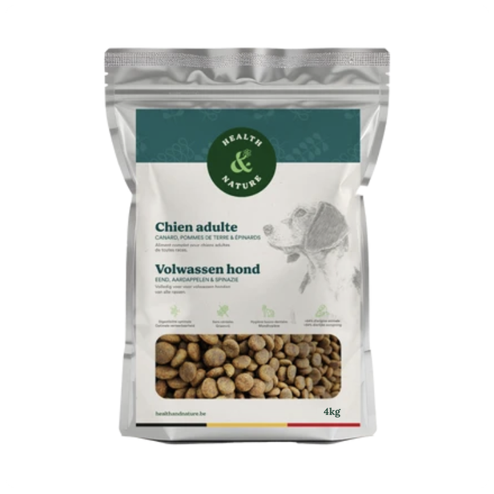 Droogvoer voor volwassen honden met eend - 4 kg