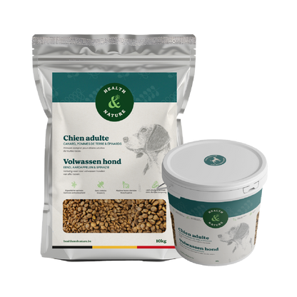 Aanbieding Hondenbrokken volwassen hond 10kg + 1 GRATIS emmer